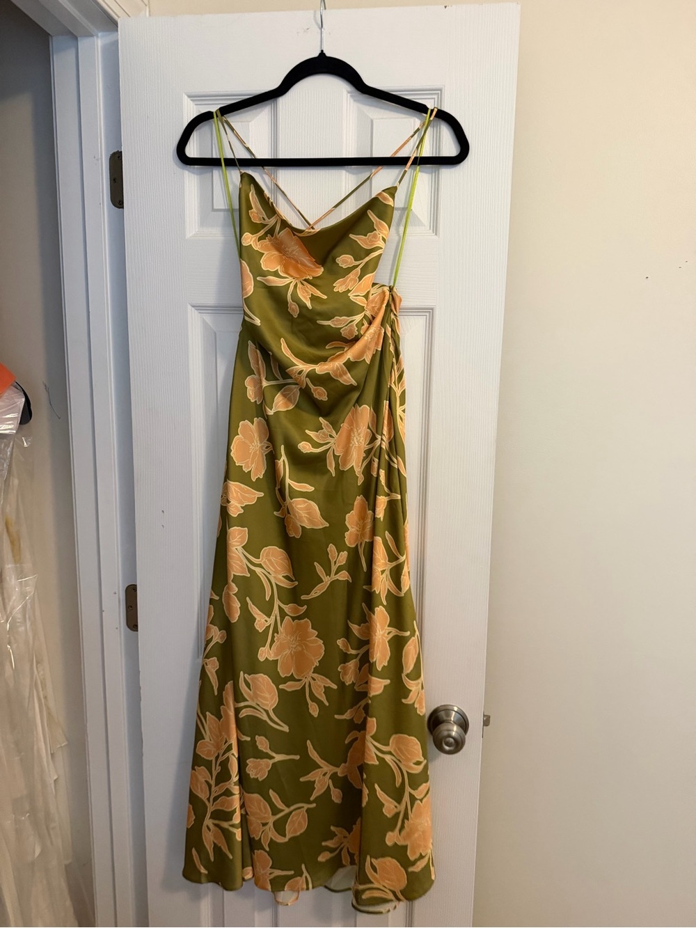 Showpo Aisling Midi Dress - Cowl Neck Satin Bias